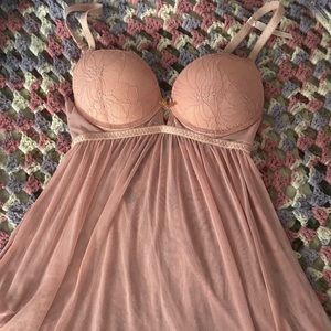 Baby pink push up lingerie top
